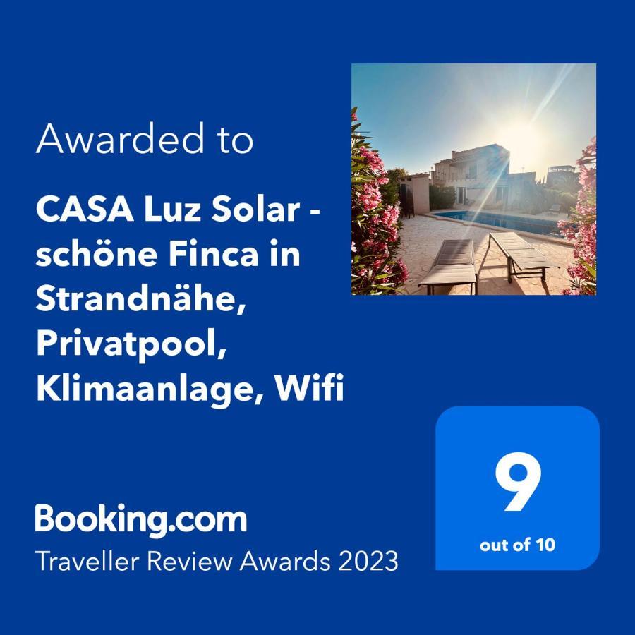 Ferienhaus Casa Luz Solar, WLAN, 800 m zum Strand, Privatpool Santanyí Exterior foto
